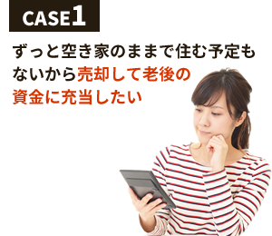 ずっと空き家のままで住む予定もないから売却して老後の資金に充当したい